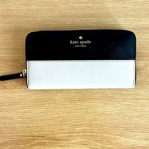 Kate Spade Staci Colorblock Large Wallet Warmbeige Black Multi PWRU S738 0315
